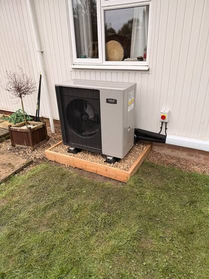 Air source heat pump installation in King's Lynn, Norfolk