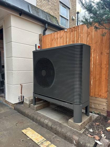 Air source heat pump installation in London