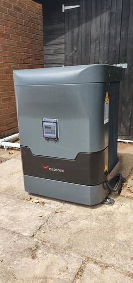 Swimming pool heat pump installation in Farnsfield