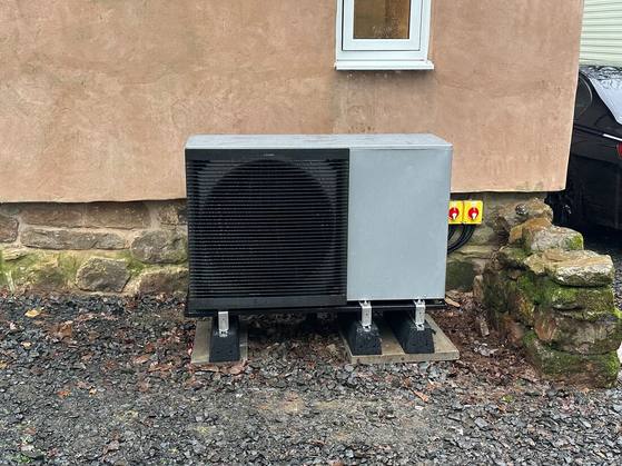 Air source heat pump installation in Shropshire