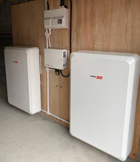 Wall-mounted domestic solar battery storage unit